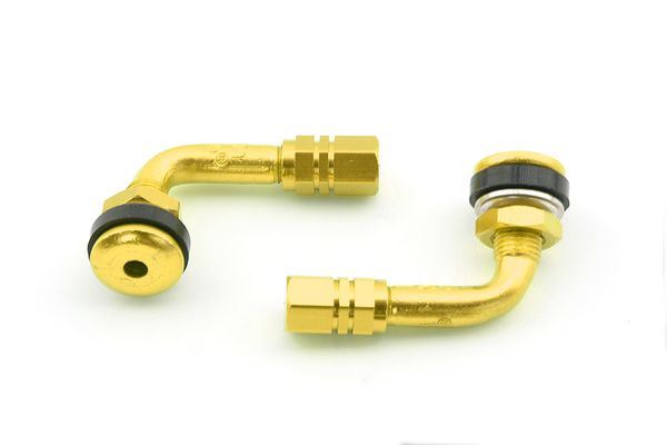 Angled tire valve gold (set of 2) (952OR)