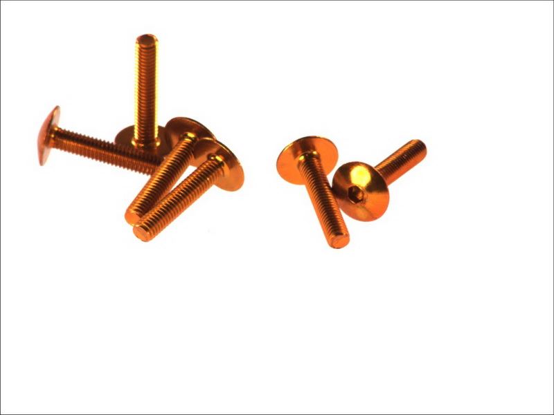 Fairing screw set M6×30 (6 pcs) gold (flat Allen) (TA630G)