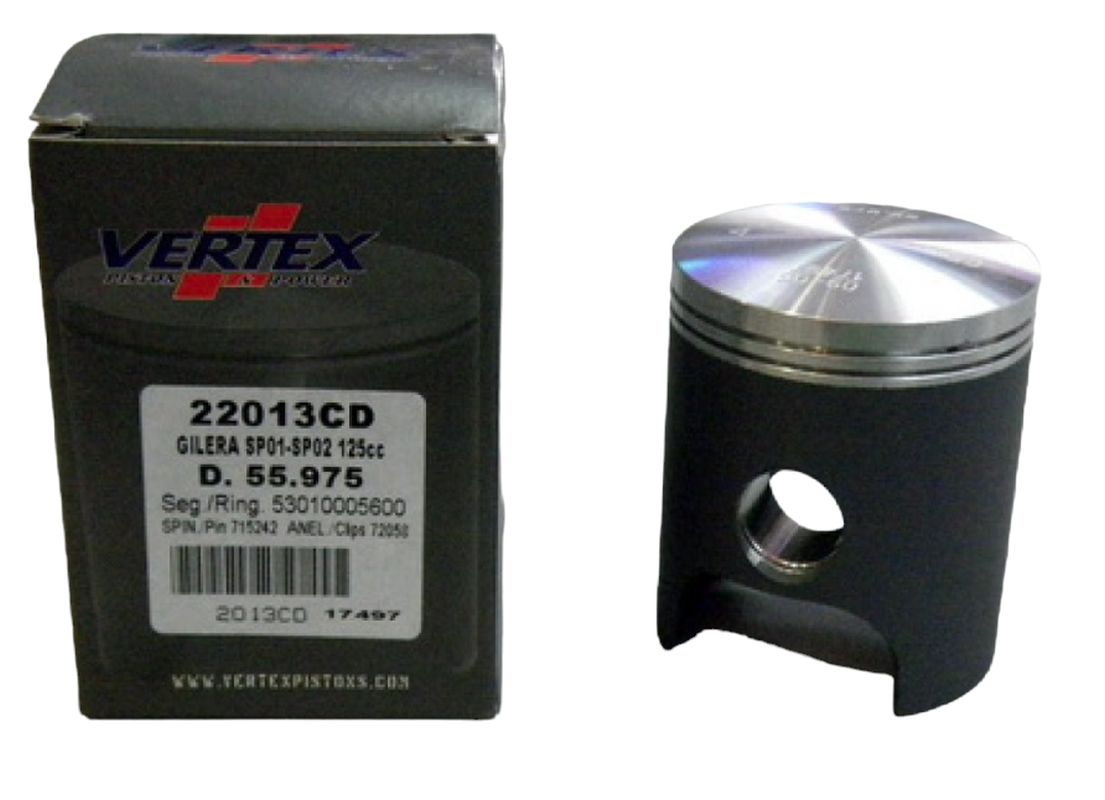 Piston Gilera 125 (SP02, SP01) (55.995 mm) (rings 53010005600 x2 pcs)