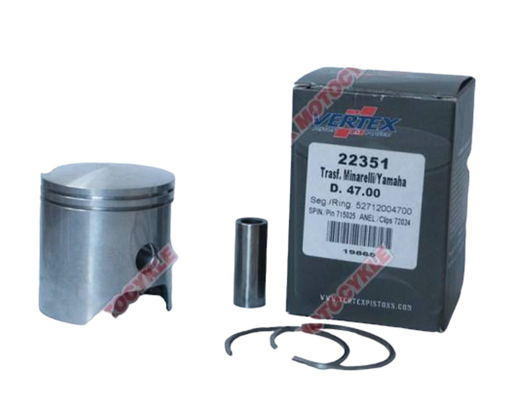 Piston Malossi (Minarelli/Yamaha) 48.00 mm +1.10, pin 10 mm (rings 52712004800 x2)