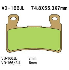 Brake pads KH265 / KH296 sintered metal (gold) Honda CBR, VTR front (7 mm) (Made in Japan)