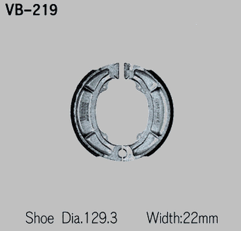 Brake shoes Yamaha YZ 125 76-83, YZ 250 74-80, YZ 400 76-79 front (Made in Japan)