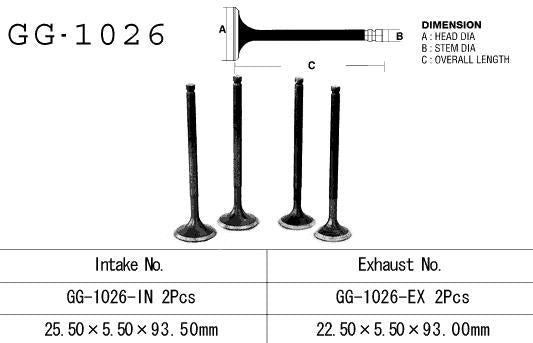 Intake valve Honda TRX 300 EX 93-08 (2 per vehicle) (OEM: 14711-HC0-000) (1 pc) (Made in Japan)