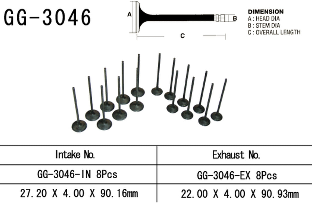Intake valve Suzuki GSX-R 600 01-03 (OEM: 12911-39F00) (1 pc) (Made in Japan)