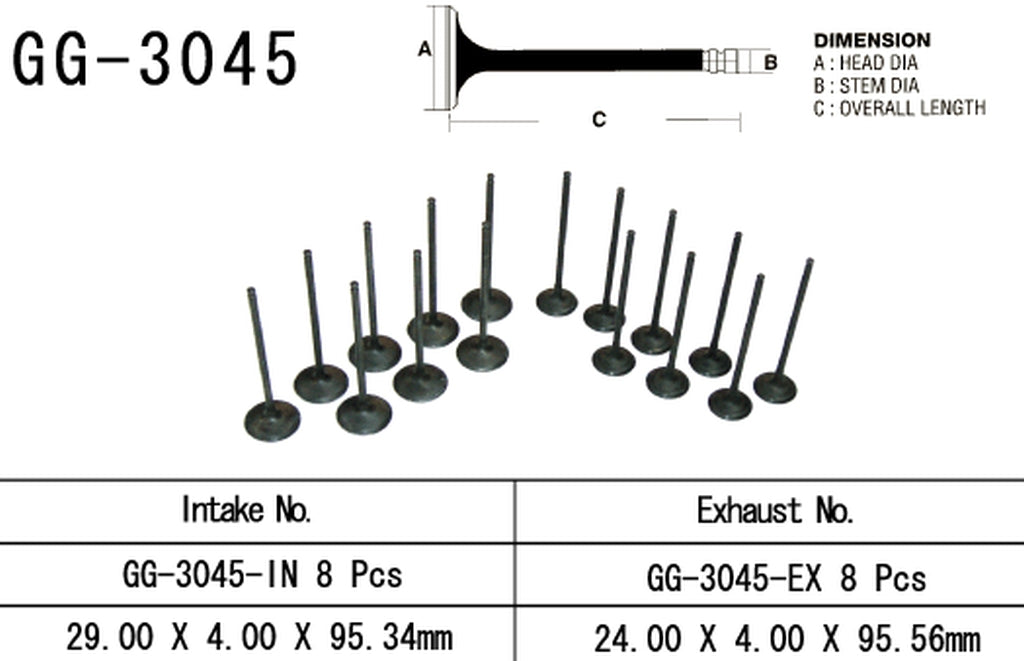 Intake valve Suzuki GSX-R 750 00-03, GSX-R 1000 01-04 (OEM: 12911-35F00) (1 pc) (Made in Japan)