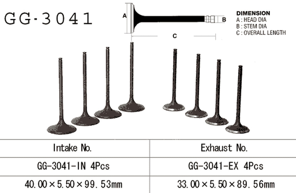 Intake valve Suzuki TL 1000S 97-00, TL 1000R 98-03 (OEM: 12911-02F00) (1 pc) (Made in Japan)