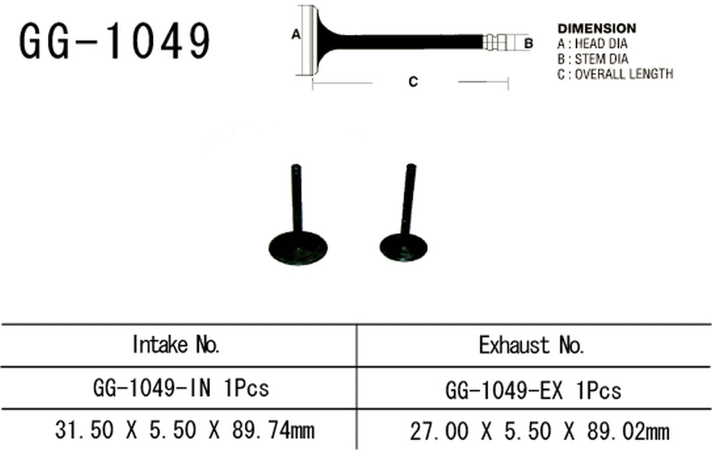 Exhaust valve Honda CRF 230 03-20 (OEM: 14721-KBB-900) (1 pc) (Made in Japan)