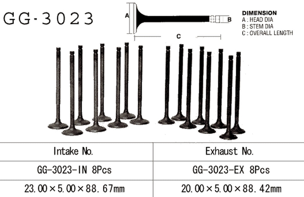 Exhaust valve Suzuki GSF 600 95-05, GSX 600F 88-00 (OEM: 12912-19C00) (1 pc) (Made in Japan)
