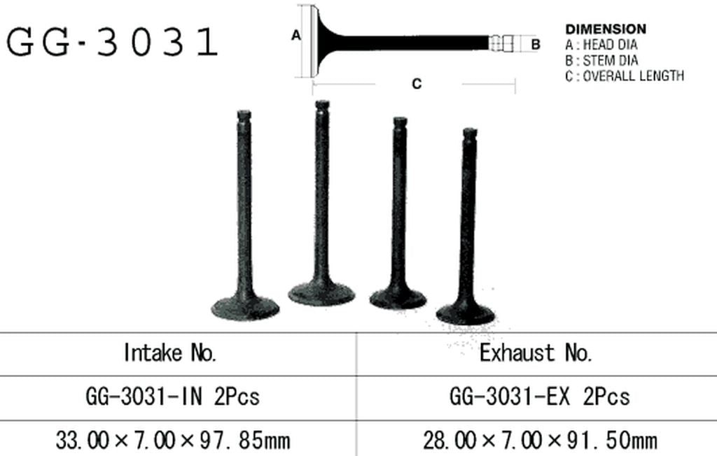 Exhaust valve Suzuki LS 650 86-09 (OEM: 12912-24B01) (1 pc) (Made in Japan)