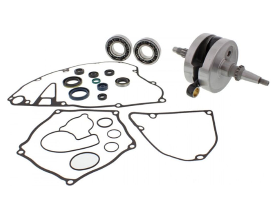 Crankshaft Suzuki RM‑Z 250 2004–2006, Kawasaki KX‑F 250 2004–2008 (with bearings, bottom‑end seals and gasket set)