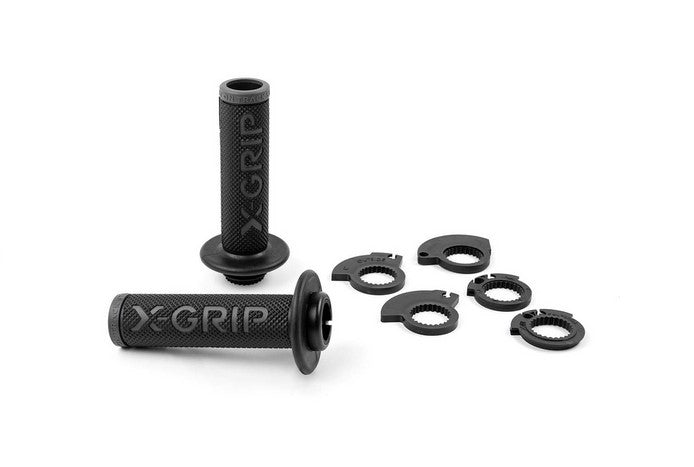 Grips BRAAAAP Lock‑On‑Grip (with throttle tube adapters) Grey Open End (with hole), grey