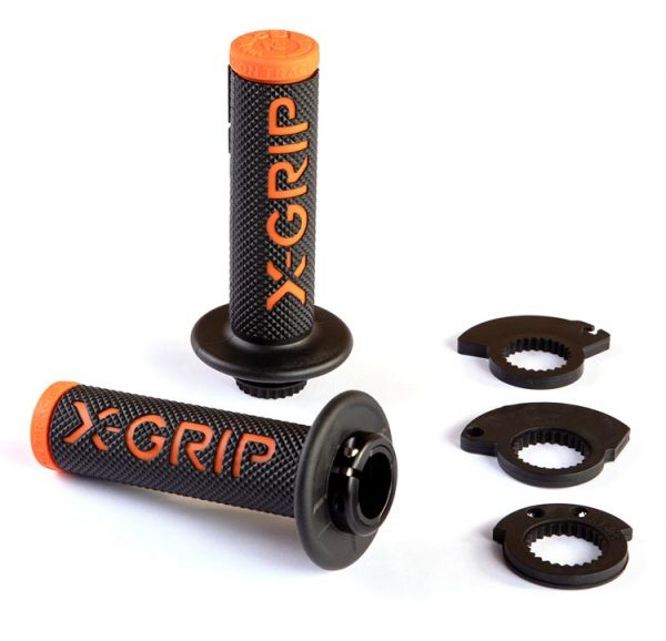 Grips BRAAAAP Lock‑On‑Grip (with throttle tube adapters) Orange, orange