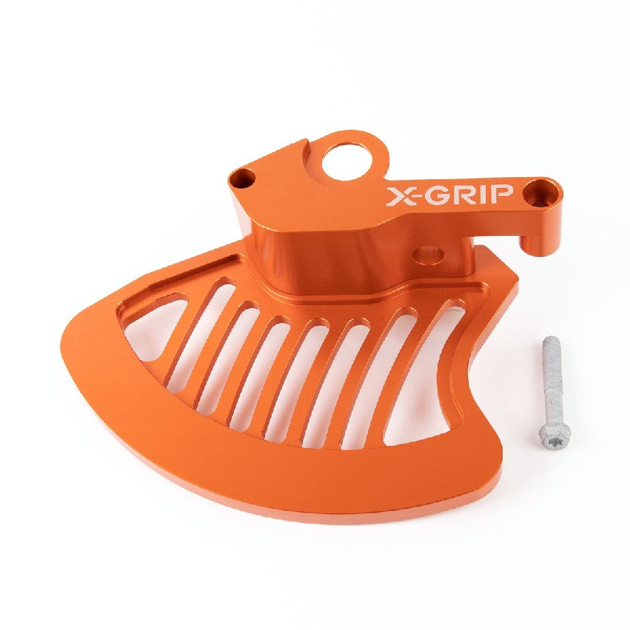 Front brake disc guard – KTM EXC/EXC‑F, Husqvarna TE/FE/TC/FC 2016–, GasGas EC/EC‑F/MC/MC‑F 2021–, orange