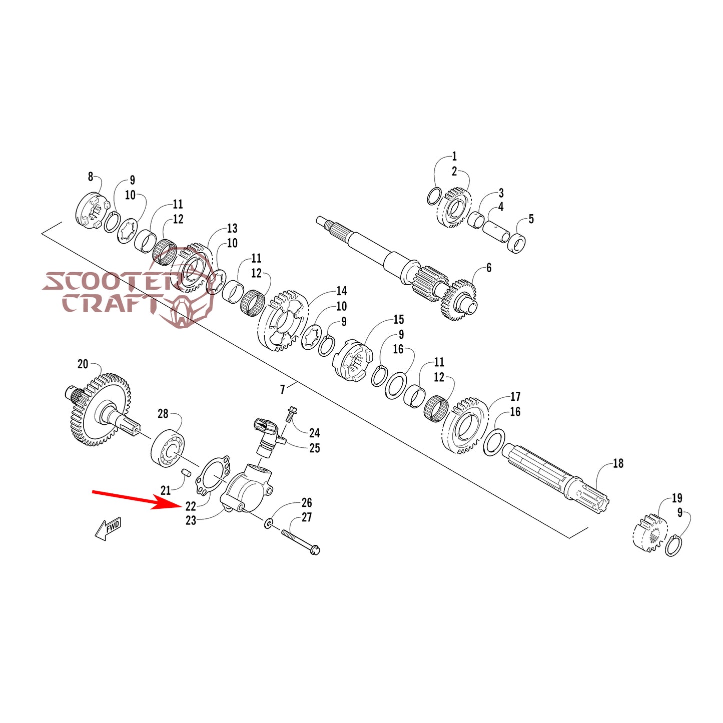 Speedometer sensor housing gasket Arctic Cat ATV 366 4X4 Automatic, 400 TRV, 425 CR, Alterra 450, XC 450 EFI, UTV Prowler 500