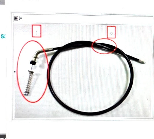 Front Left Brake Cable Kymco MXU 50, MXER 50 2T, genuine