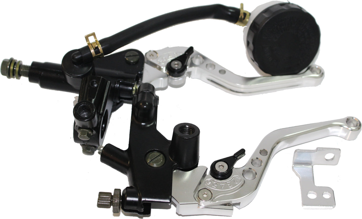 Clutch and brake levers with master cylinder silver DHT000086
