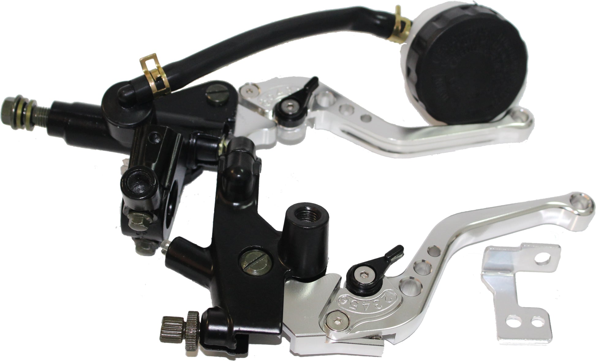 Clutch and brake levers with master cylinder silver DHT000086