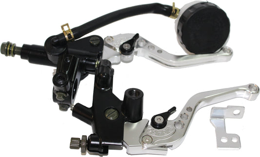 Clutch and brake levers with master cylinder silver DHT000086
