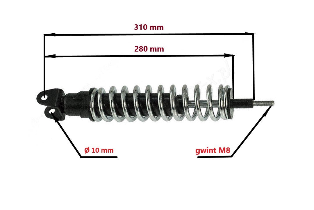 Rear shock absorber Piaggio,Gilera AMT000058-A
