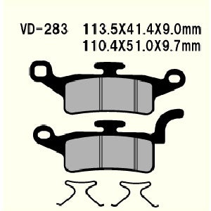 Brake pads VD-283 BWS125 2010–2013, Xenter 125 2012–2018