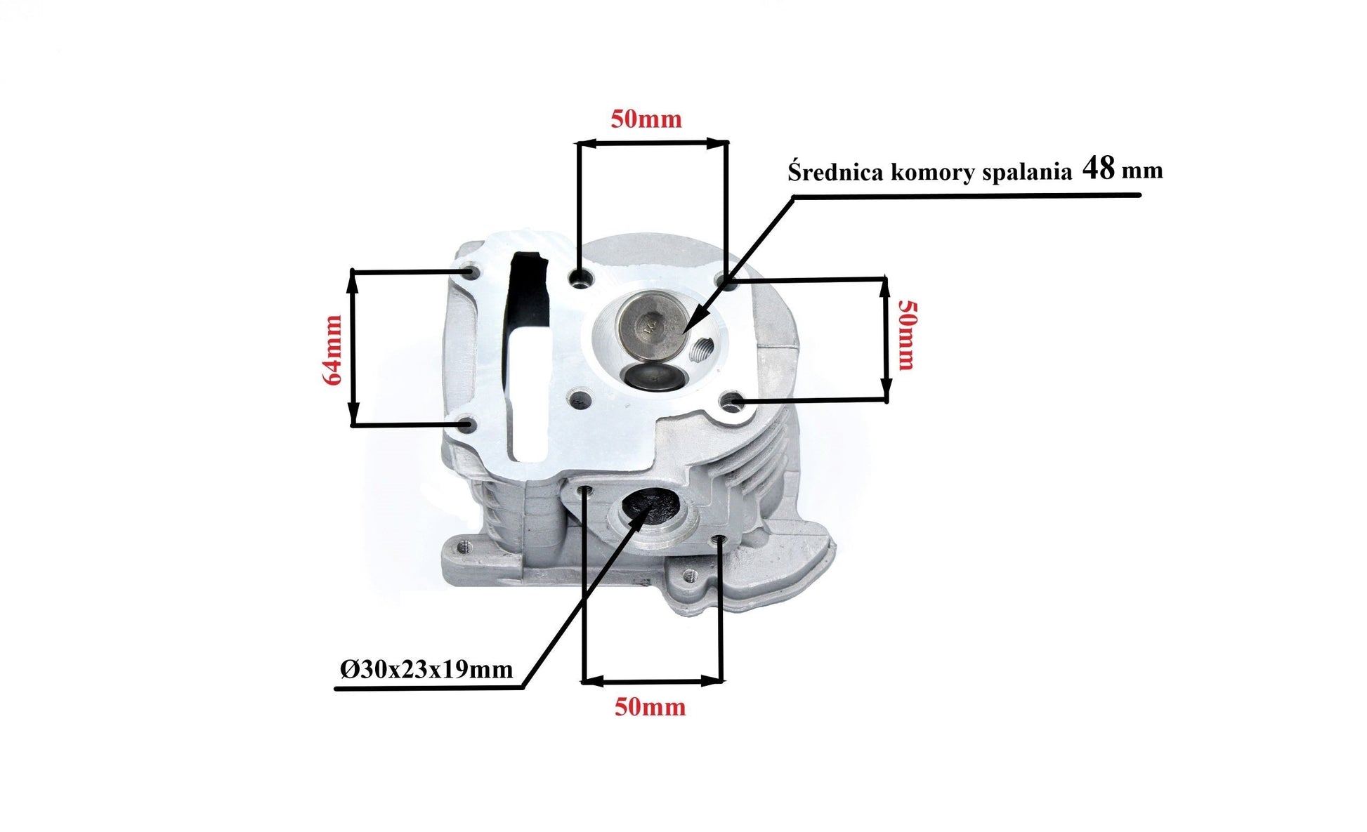 Complete head for cylinder GY6 4T 50 cc 48 mm standard valves