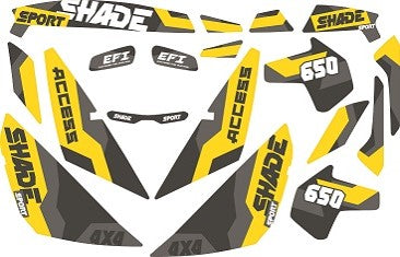 Graphic Sticker BLACK SHADE-650 SHADE SPORT 650, genuine