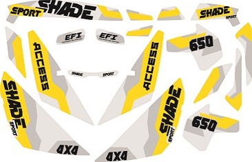 Graphic Sticker WHITE SHADE-650 SHADE SPORT 650, genuine
