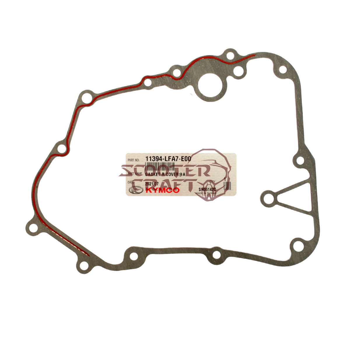 Right engine cover gasket Kymco New Downtown 125i ABS, genuine
