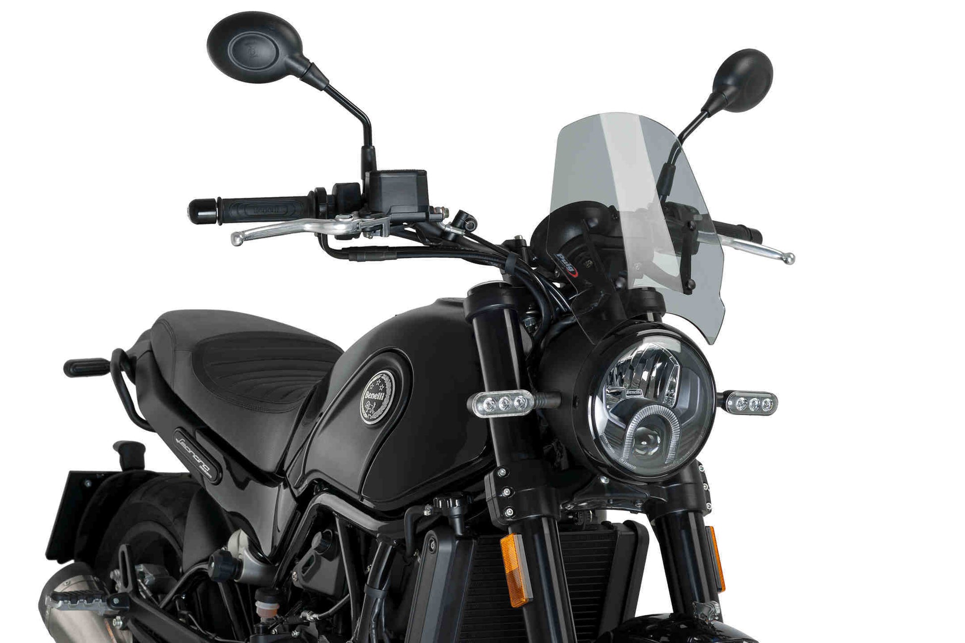 Windscreen for Benelli Leoncino 500 2016–2022 light smoke