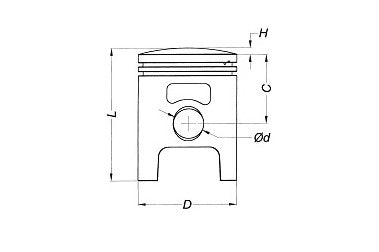 Piston KTM 150 SX/150 EXC TPI 2019–2020 (57.96) Sel. C