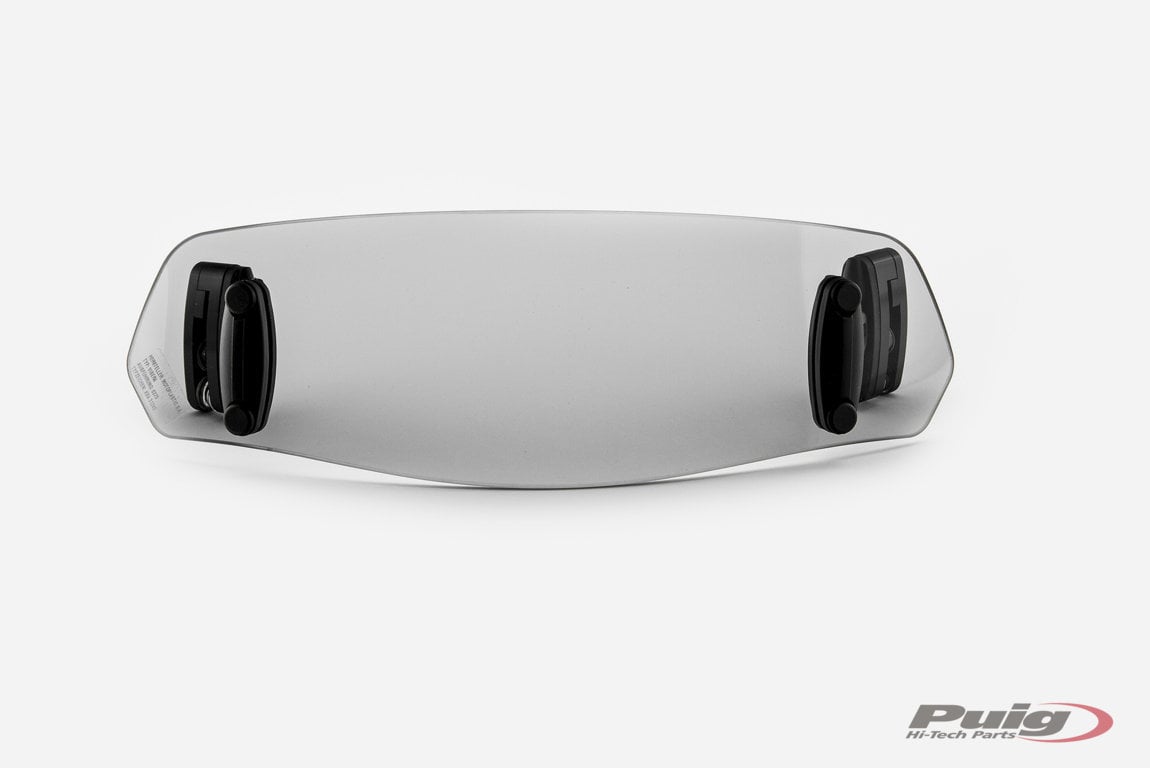 Touring adjustable deflector 27.7×10 cm (clip-on) for Benelli TRK 502 light smoke