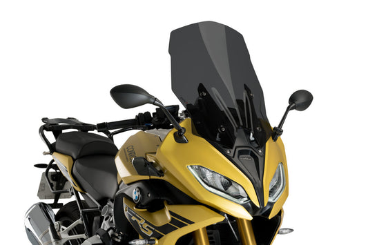 Touring screen for BMW R1200RS 2015–2018, R1250RS 2019–2023 dark smoke