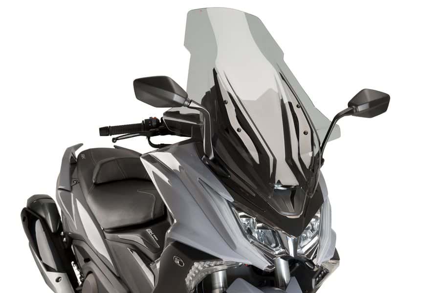V-Tech screen for Kymco AK550 2017–2022 (Touring) light smoke