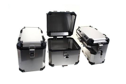 Set of 3 aluminum cases Benelli TRK 502X silver 160 L