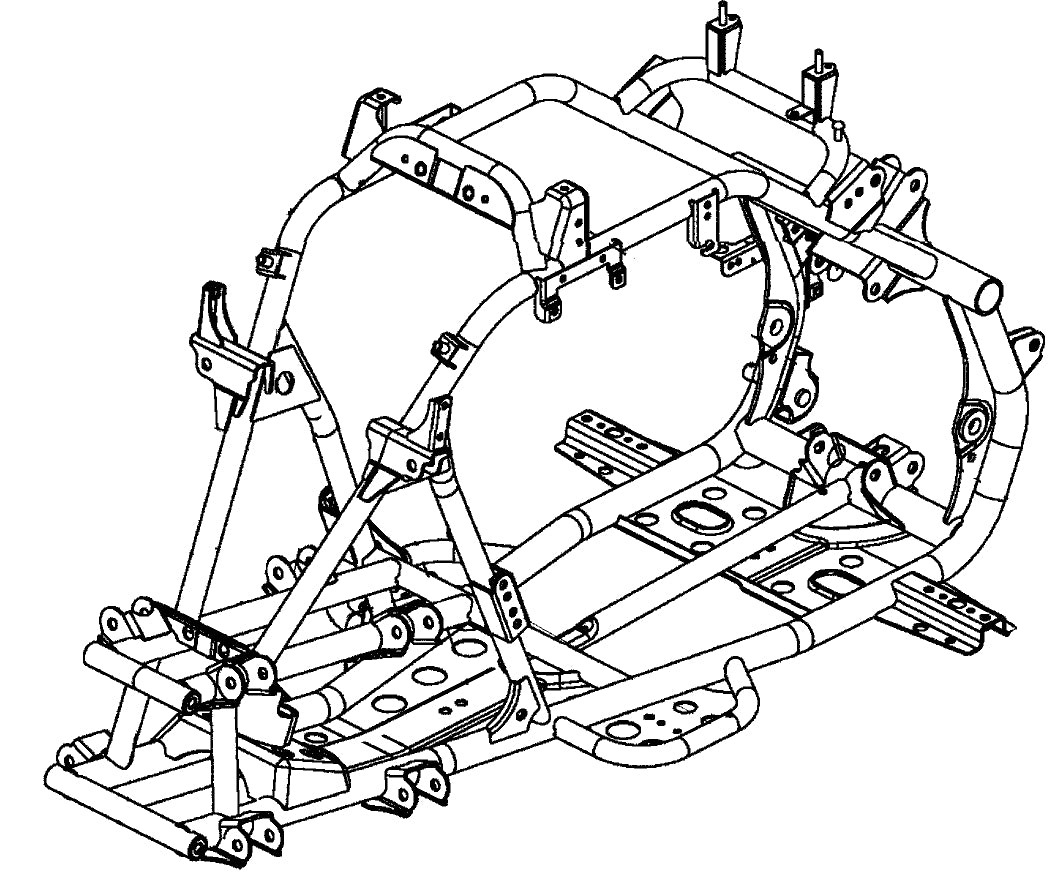 Frame Kymco Maxxer 250, genuine