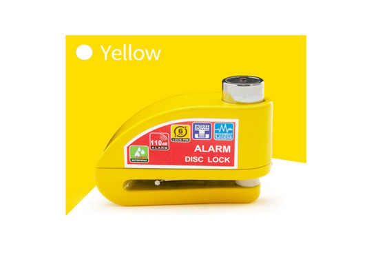 Anti-theft lock disc lock with alarm 110 dB yellow