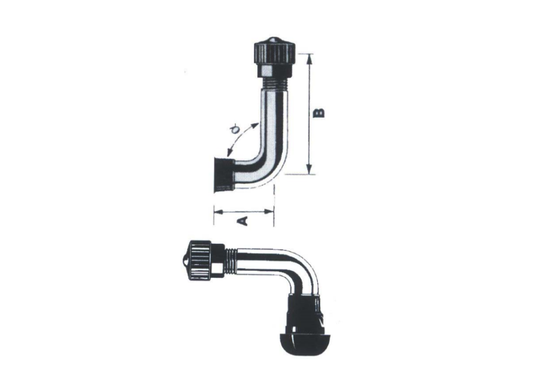 Valve 90° for 10.2 mm hole