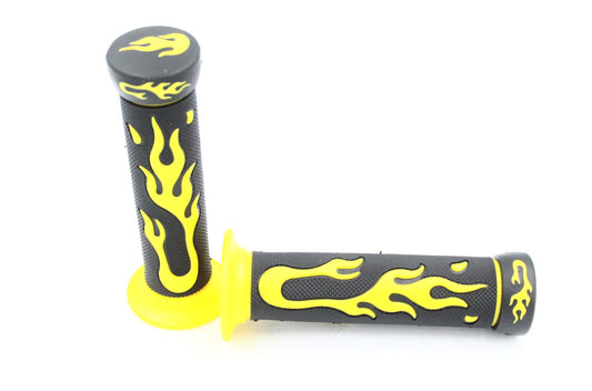 Handlebar grips flame yellow