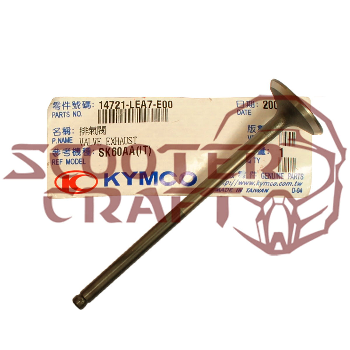 Exhaust valve Kymco Downtown GT 350, K-XCT 300, genuine