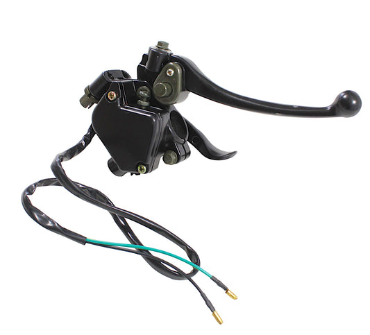Throttle lever with housing and front brake lever, right ATV