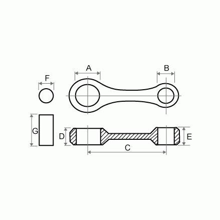 Connecting rod Honda XL125,ATC200,XL185,TRX200