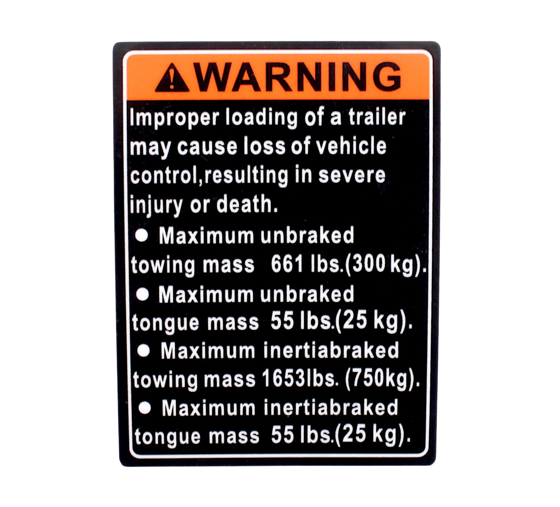 WARNING LABEL Qianjiang SFA 1000, genuine