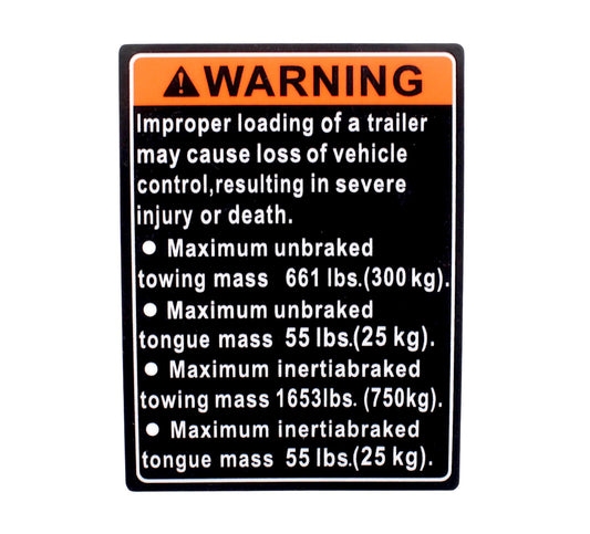 WARNING LABEL Qianjiang SFA 1000, genuine