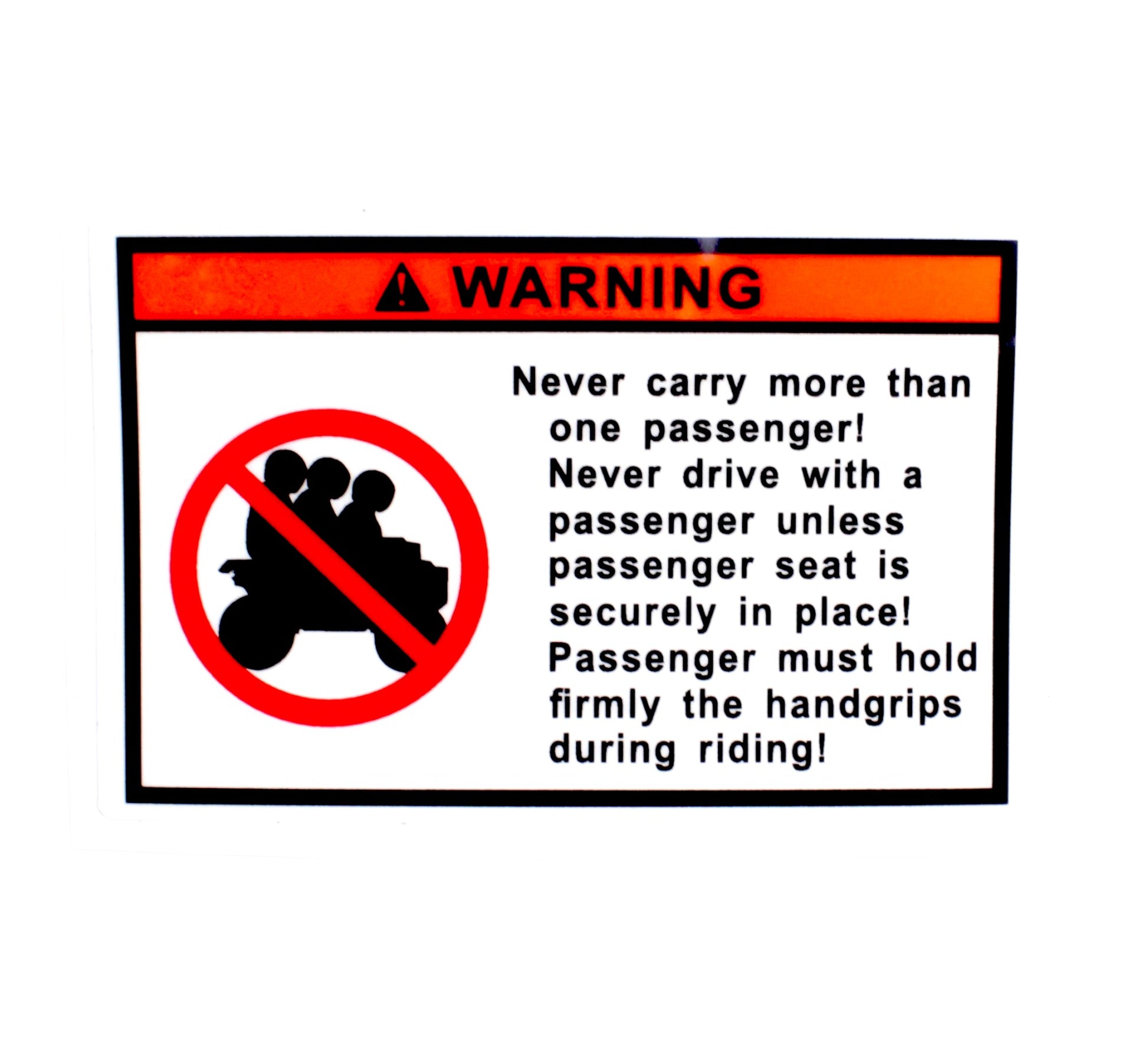 WARNING LABEL Qianjiang SFA 1000, genuine