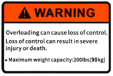 WARNING LABEL Qianjiang SFA 1000, genuine