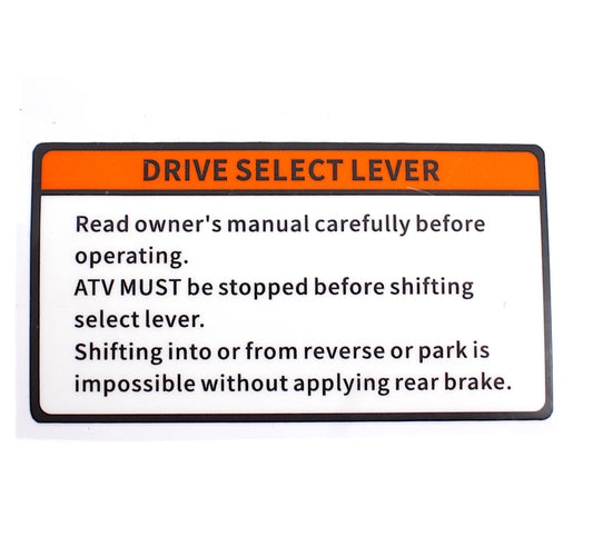 WARNING LABEL Qianjiang SFA 1000, genuine