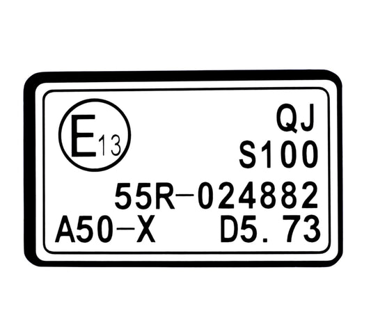 WARNING LABEL Qianjiang SFA 1000, genuine