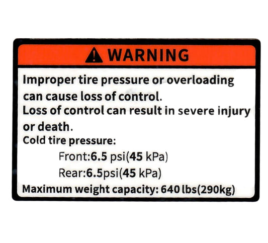 WARNING LABEL Qianjiang SFA 1000, genuine