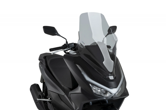 Front screen V-Tech Line for Honda PCX 125,150 – ’25 (Touring) light smoke