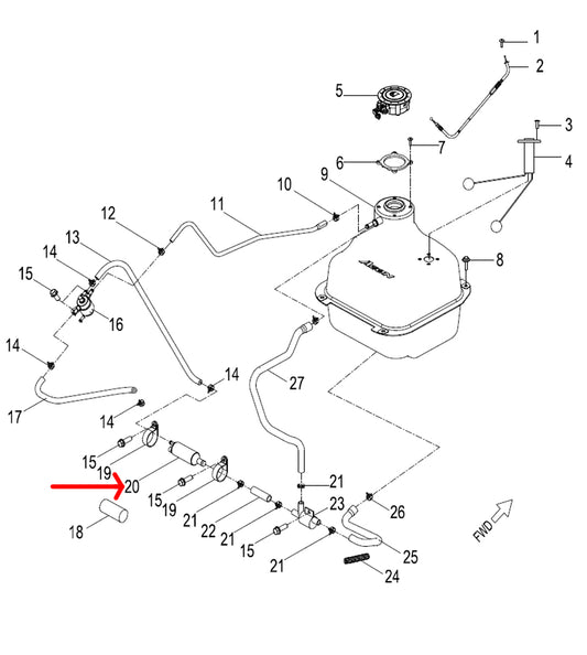 Fuel Pump Aeon Urban 350i, genuine